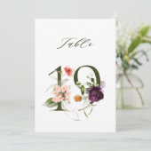5x7 Numéro 19 Botanique Floral, Numéro de Table (Debout devant)