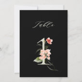 5x7 Numéro Botanique Floral 1, Numéro de Table Noi (Dos)