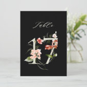 5x7 Numéro de table floral botanique 17, Numéro de (Debout devant)