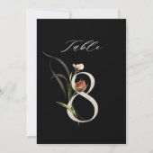 5x7 Numéro de table floral botanique n°8, Numéro d (Dos)