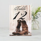 5x7 Numéro de tableau Boots de carte Pays Rustique (Debout devant)