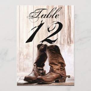 5x7 Numéro de tableau Boots de carte Pays Rustique