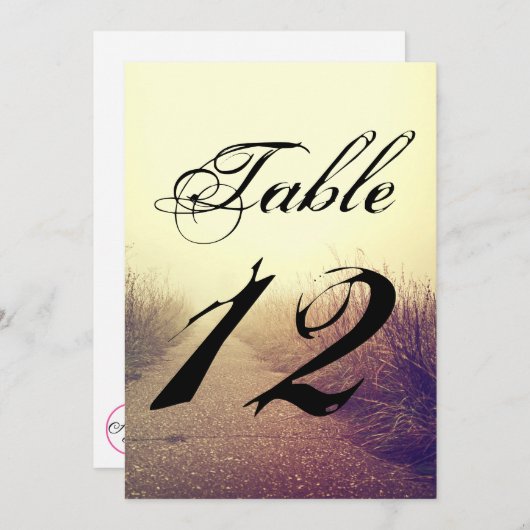 5x7 Numéro de tableau Carte Sunrise Pathway Path (Devant / Derrière)