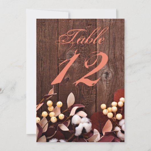 5x7 Numéro de tableau Cartes de coton Branche sur (Devant)