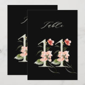5x7 Numéro Floral Botanique 11, Numéro de Table No (Devant / Derrière)