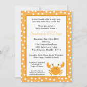5x7 Ocean Sea Life Crab Baby shower Invitation (Devant)