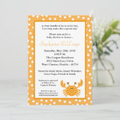 5x7 Ocean Sea Life Crab Baby shower Invitation (Debout devant)