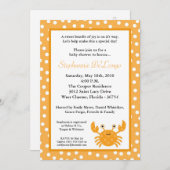 5x7 Ocean Sea Life Crab Baby shower Invitation (Devant / Derrière)