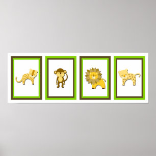 5X7 Oerwoud Animal Wall Art Collectie Poster