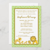 5x7 Oerwoud Boy Gir TRIPLETS Baby shower Uitnodigi Kaart (Voorkant / Achterkant)