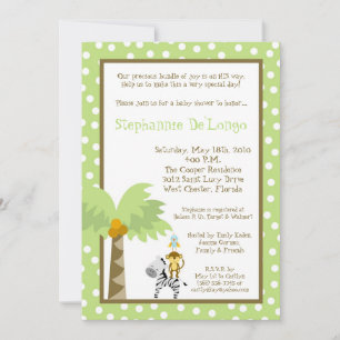 5x7 Oerwoud Safari Animal Baby shower Invitation Kaart