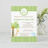 5x7 Oerwoud Safari Animal Baby shower Invitation Kaart (Staand voorkant)