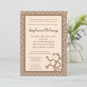 5x7 Oerwoud Safari Monkey Baby shower Uitnodiging (Staand voorkant)