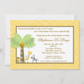 5x7 Oerwoud Safari Zoo Anima Baby shower Uitnodigi Kaart (Voorkant)