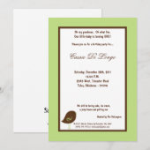 5x7 Oiseau vert clair Invitation de fête d'anniver (Devant / Derrière)
