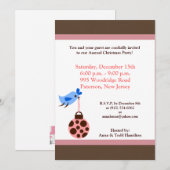 5x7 Oiseaux bleus / Ornements de Noël Invitation (Devant / Derrière)