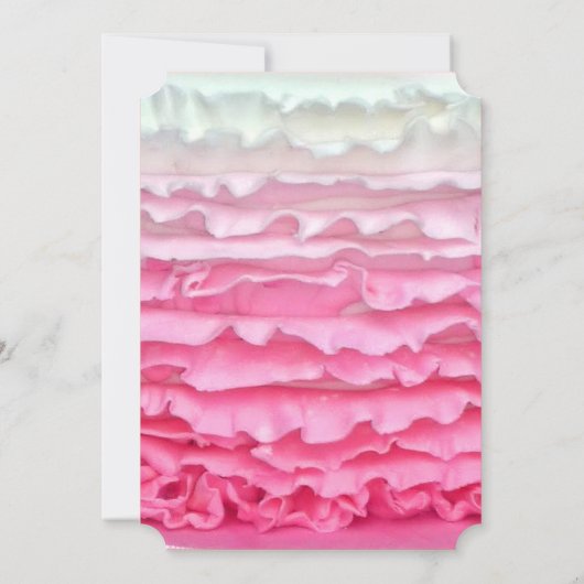 5x7 Ombre Faire-part de mariage de dégivrage rose (Dos)