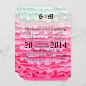 5x7 Ombre Faire-part de mariage de dégivrage rose (Devant / Derrière)