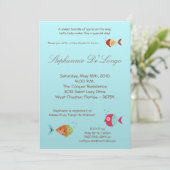 5x7 onder Zee OceanFish Baby shower Invitation Kaart (Staand voorkant)