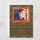 5x7 Oran Cercle Polk Photo Graduation Faire-part (Devant)