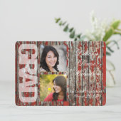 5x7 Oude Red Barn Wood Weer Hogere Aankondiging (Staand voorkant)