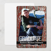 5x7 Oude Red Barn Wood Weer Hogere Aankondiging (Voorkant / Achterkant)