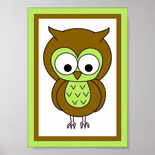 5X7 Owl Wall Art Poster (Voorkant)