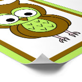 5X7 Owl Wall Art Poster (Hoek)