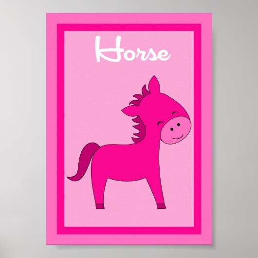 5x7 Paardenschuur Yard Meisjes Wall Art Poster (Voorkant)