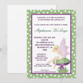 5x7 Paarse Baby shower Kaart (Voorkant / Achterkant)