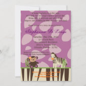 5x7 Paarse Baby shower Uitnodiging (Voorkant)