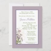 5x7 Paarse Iris Flower Bridal Shower-uitnodiging Kaart (Voorkant)