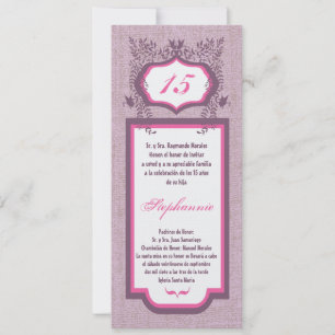 5x7 Papillon Quinceanera Invitation d'anniversaire