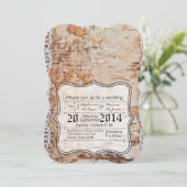 5x7 pays grange en dentelle de bois Faire-part de  (Debout devant)