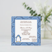 5x7 Penguin Pok-a-Dot Baby shower Kaart (Staand voorkant)