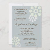 5x7 Perwinkle Blue Flower Invitation Baby shower (Devant)