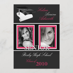 5x7 Pet & Diploma Foto Afstuderen Uitnodiging