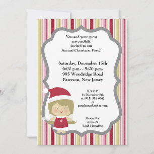 5x7 Petit ange de Noël Invitation
