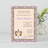 5x7 Petite infirmière Invitation à la fête d'anniv (Debout devant)