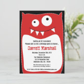 5x7 Petits monstres Invitation Anniversaire (Debout devant)