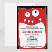 5x7 Petits monstres Invitation Anniversaire (Devant / Derrière)