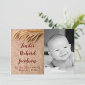 5x7 Photo Faire-part de naissance Armée blé sur Bu (Debout devant)