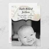 5x7 Photo Faire-part de naissance Armée coucher de (Devant / Derrière)