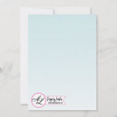 5x7 Photo Faire-part de naissance Armée Fleurs tro (Dos)