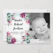 5x7 Photo Faire-part de naissance Armée Fleurs tro (Devant)