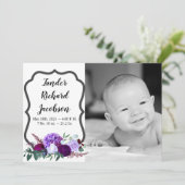 5x7 Photo Faire-part de naissance Armée Lavande Hi (Debout devant)