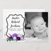 5x7 Photo Faire-part de naissance Armée Lavande Hi (Devant / Derrière)