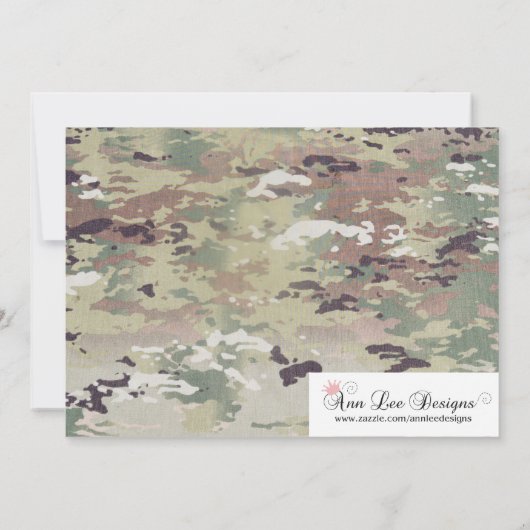 5x7 Photo Faire-part de naissance armée OCP Camo U (Dos)