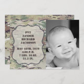 5x7 Photo Faire-part de naissance armée OCP Camo U (Devant / Derrière)
