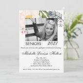 5x7 Photo Graduation Party Invitation Baby Pink Co (Debout devant)